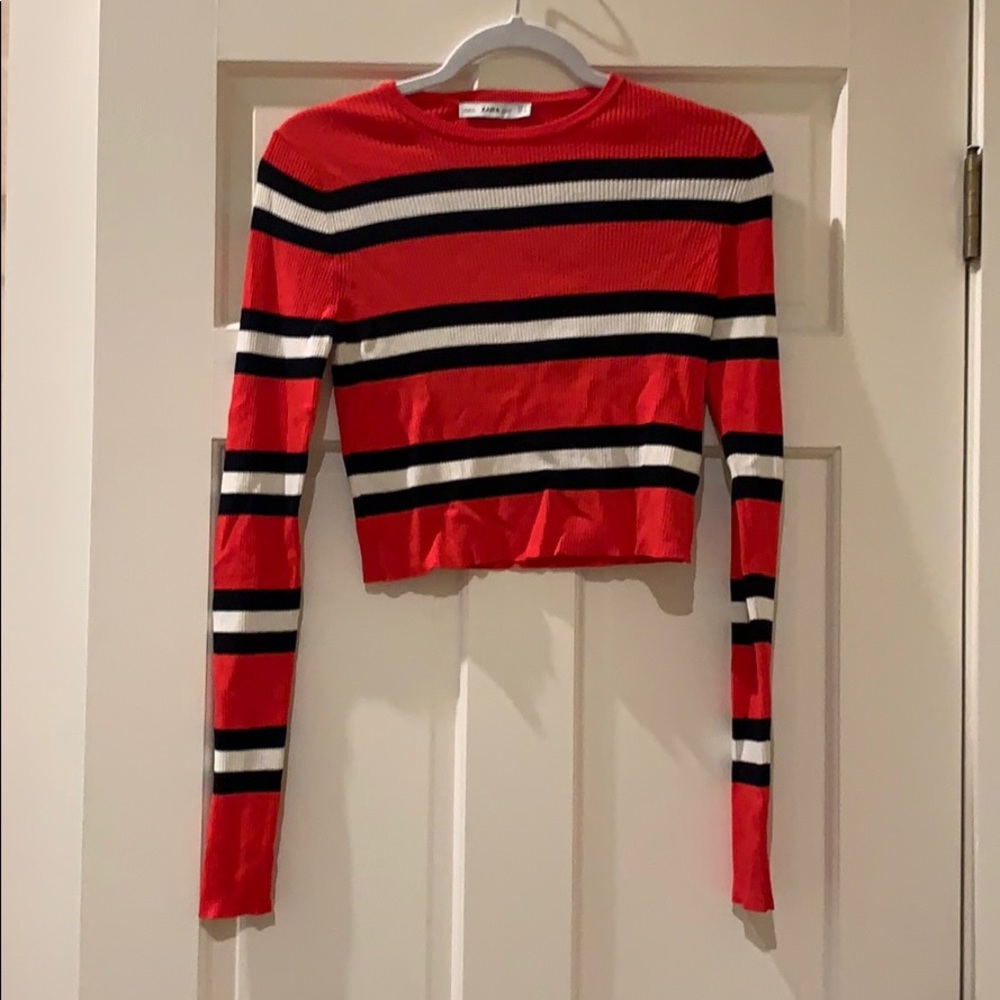 NWOT- Zara Cropped Knot Top